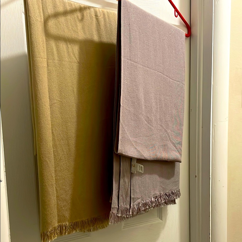 2 Elegant Gold and Silver tone scarves shawls. Charming Charlie. Barely worn